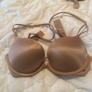 Victorias Secret Very Sexy padded Demi bra size 34C, nude color